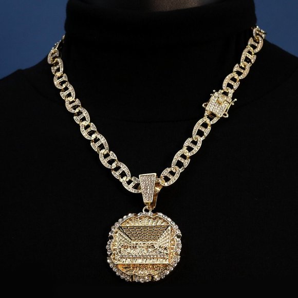 14k Last Supper XL Men´s Mariner Necklace Pendant